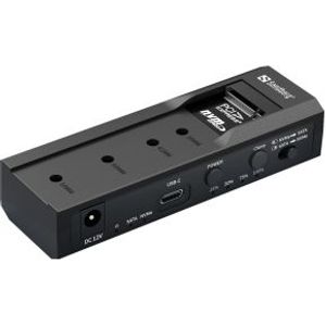 Sandberg USB Cloner+Dock M2+NVMe+SATA USB 3.2 Gen 2 (3.1 Gen 2) Type-C Zwart