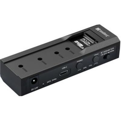 Sandberg USB Cloner+Dock M2+NVMe+SATA USB 3.2 Gen 2 (3.1 Gen 2) Type-C Zwart