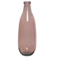 Decoris Bloemenvaas - van gerecycled glas - 15 x 40 cm - roze - boeketten - stelen