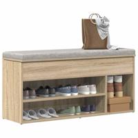 Schoenenbank 102x30,5x45 cm bewerkt hout sonoma eikenkleurig