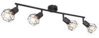 Globo Design plafondlamp Xara I 4-lichts zwart 54802S-4