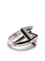 Stephen Webster bague Vertigo Obtuse en or blanc 18ct pavée de diamants - Argent