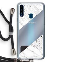 Biggest stripe: Samsung Galaxy A20s Transparant Hoesje met koord