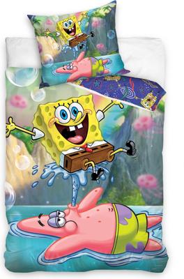 SpongeBob Dekbedovertrek Big Fun 140 x 200 cm Katoen - 65x65cm