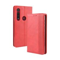 Voor Motorola Moto G8 plus magnetische Buckle retro Crazy Horse textuur horizontale Flip lederen draagtas met houder & kaartsleuven & fotolijstjes (ro