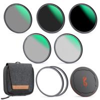 K&F Concept magnetisch videofilter kit 52mm met CPL, ND8, ND64, ND1000 en black mist filter