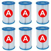 Filter voor zuiveringsinstallatie Intex Soort A 6 Stuks