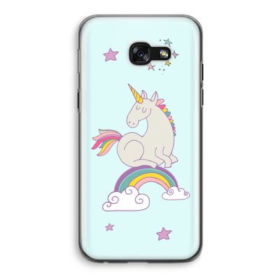 Regenboog eenhoorn: Samsung Galaxy A5 (2017) Transparant Hoesje