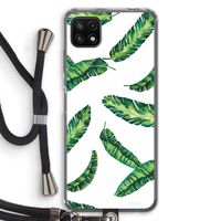 Lange bladeren: Samsung Galaxy A22 5G Transparant Hoesje met koord