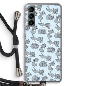 Poezen: Samsung Galaxy S21 Transparant Hoesje met koord