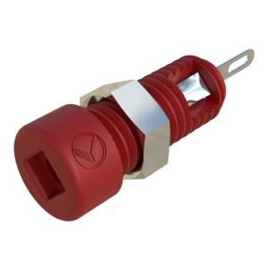 SKS Hirschmann MBI 1 Miniatuur-laboratoriumconnector Bus, inbouw verticaal Stift-Ø: 2 mm Rood 1 stuk(s)