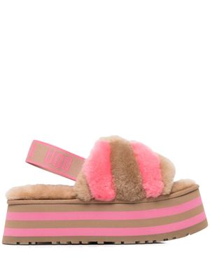 UGG claquettes Disco Stripe - Rose