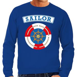 Zeeman/sailor verkleed sweater blauw voor heren