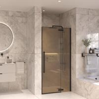 Nisdeur Set Sanivo Vigo Champagne Glas 120x200 Mat Zwart Nisdeur Set Sanivo Vigo Champagne Glas 120x200 Mat Zwart