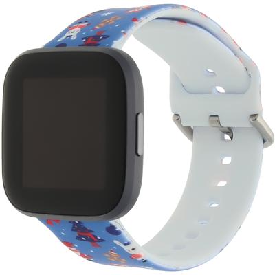 Fitbit Versa Print Sport Band - Kerst Blauw