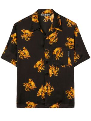 Palm Angels chemise Burning à logo imprimé - Noir