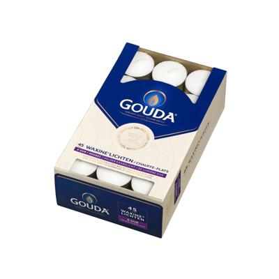 Gouda theelichten 45 stuks wit