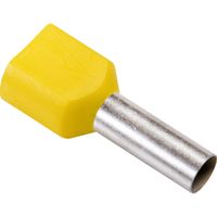 Twin eindaderhulzen geisoleerd 2x 6.0 mm 23.0/14.0 mm geel 100 stuks