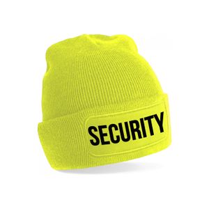 Security muts unisex - one size - geel - apres-ski muts