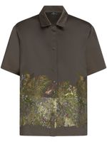 ETRO chemise satinée à broderies - Vert