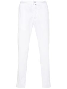 Kiton pantalon fuselé à lien de resserrage - Blanc