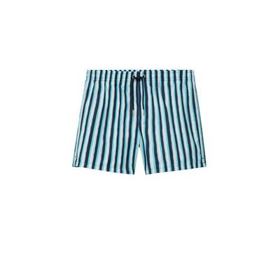 Mango Man gestreepte zwemshort blauw
