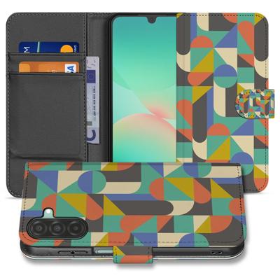 Samsung Galaxy A17 | Bookcase | Hoesje Funky Retro Pasjes Kunstleer Samsung Galaxy A17 | Bookcase | Hoesje Funky Retro Pasjes Kunstleer