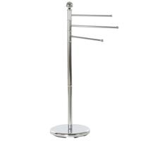 Items Handdoeken badkamer droog rek - 3 stangen - RVS - H93 cm - Badkamer accessoires