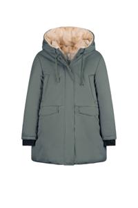 NoBell Meisjes winterjas lang met capuchon - Belvine - Rosemary groen