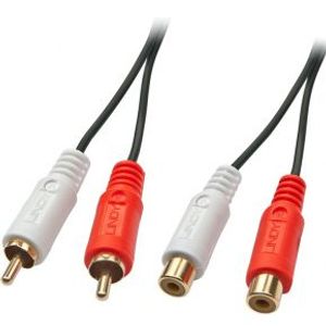 Lindy 35674 10m 2 x RCA 2 x RCA Zwart Rood, Wit audio kabel