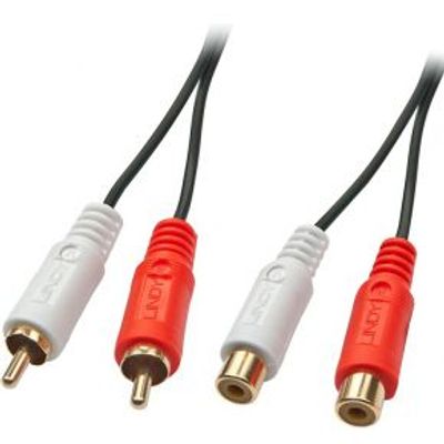 Lindy 35674 10m 2 x RCA 2 x RCA Zwart Rood, Wit audio kabel