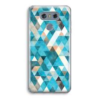 Gekleurde driehoekjes blauw: LG G6 Transparant Hoesje