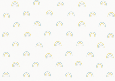 Verspreide pastelregenbogen behang kinderkamer