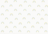 Verspreide pastelregenbogen behang kinderkamer