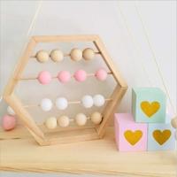 Natuurlijke houten Abacus kralen ambachtelijke baby vroege leren educatieve speelgoed baby kamer decor (hout wit roze) Natuurlijke houten Abacus kralen ambachtelijke baby vroege leren educatieve speelgoed baby kamer decor (hout wit roze)