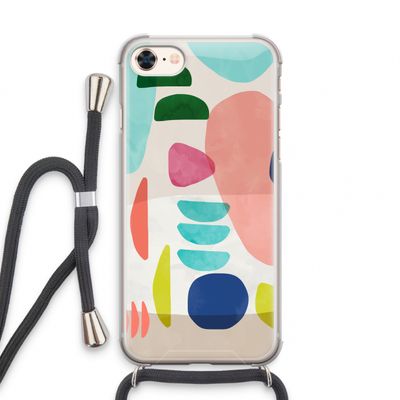 Bold Rounded Shapes: iPhone 7 Transparant Hoesje met koord
