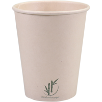 Depa | Beker | Bamboepapier + PE | 250ml | 8oz | 92mm | lichtbruin | 1000 stuks