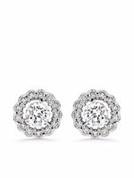 David Morris puces d'oreilles Elizabeth en or blanc 18ct ornées de diamants - Argent