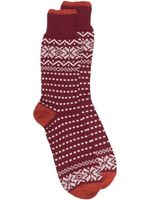 Mackintosh chaussettes en maille Fair Isle - Rouge