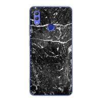 Zwart marmer: Honor Note 10 Transparant Hoesje