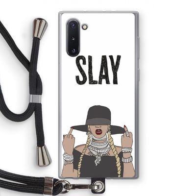 Slay All Day: Samsung Galaxy Note 10 Transparant Hoesje met koord