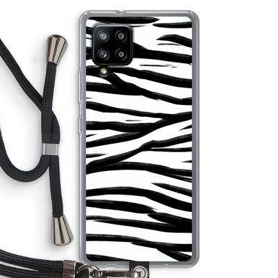 Zebra pattern: Samsung Galaxy A42 5G Transparant Hoesje met koord