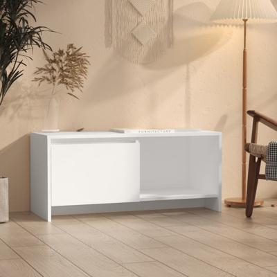 Tv-meubel 90x35x40 cm bewerkt hout wit