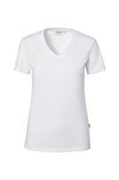 Hakro 172 Women's V-neck shirt Stretch - White - M - thumbnail