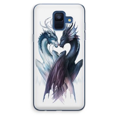 Yin Yang Dragons: Samsung Galaxy A6 (2018) Transparant Hoesje
