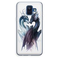 Yin Yang Dragons: Samsung Galaxy A6 (2018) Transparant Hoesje