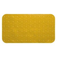 Anti-slip badkamer douche/bad mat geel 70 x 35 cm rechthoekig