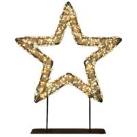 Verlichte ster/decoratie ster- metaal - warm wit licht - D36 cm - 800 micro led lampjes Verlichte ster/decoratie ster- metaal - warm wit licht - D36 cm - 800 micro led lampjes