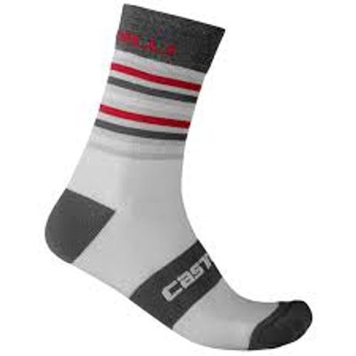 Castelli Gregge 15 fietssokken grijs/rood heren S-M