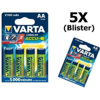 20 Stuks (5 blisters a 4 stk) - Varta Oplaadbare Battery AA 2100mAh 56706 - thumbnail
